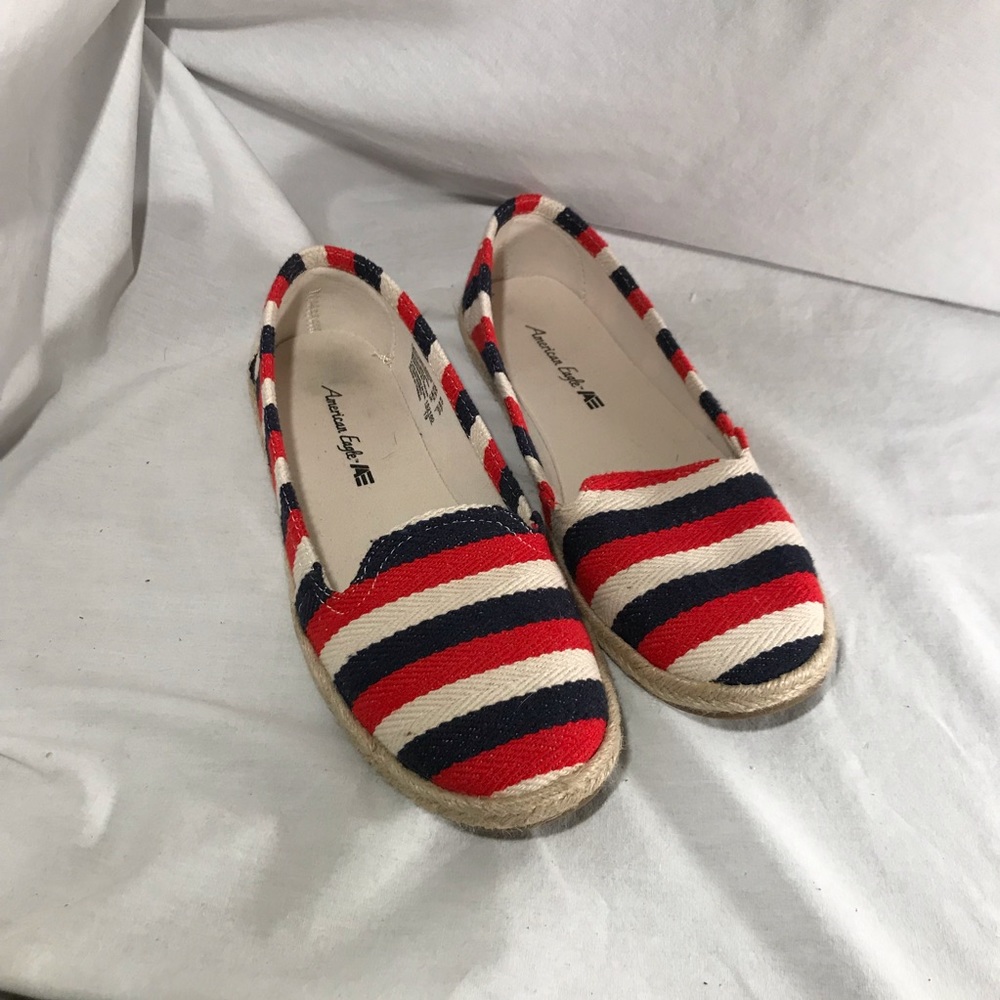American Eagle Flats Red/White/Blue Sz8.5 EUC